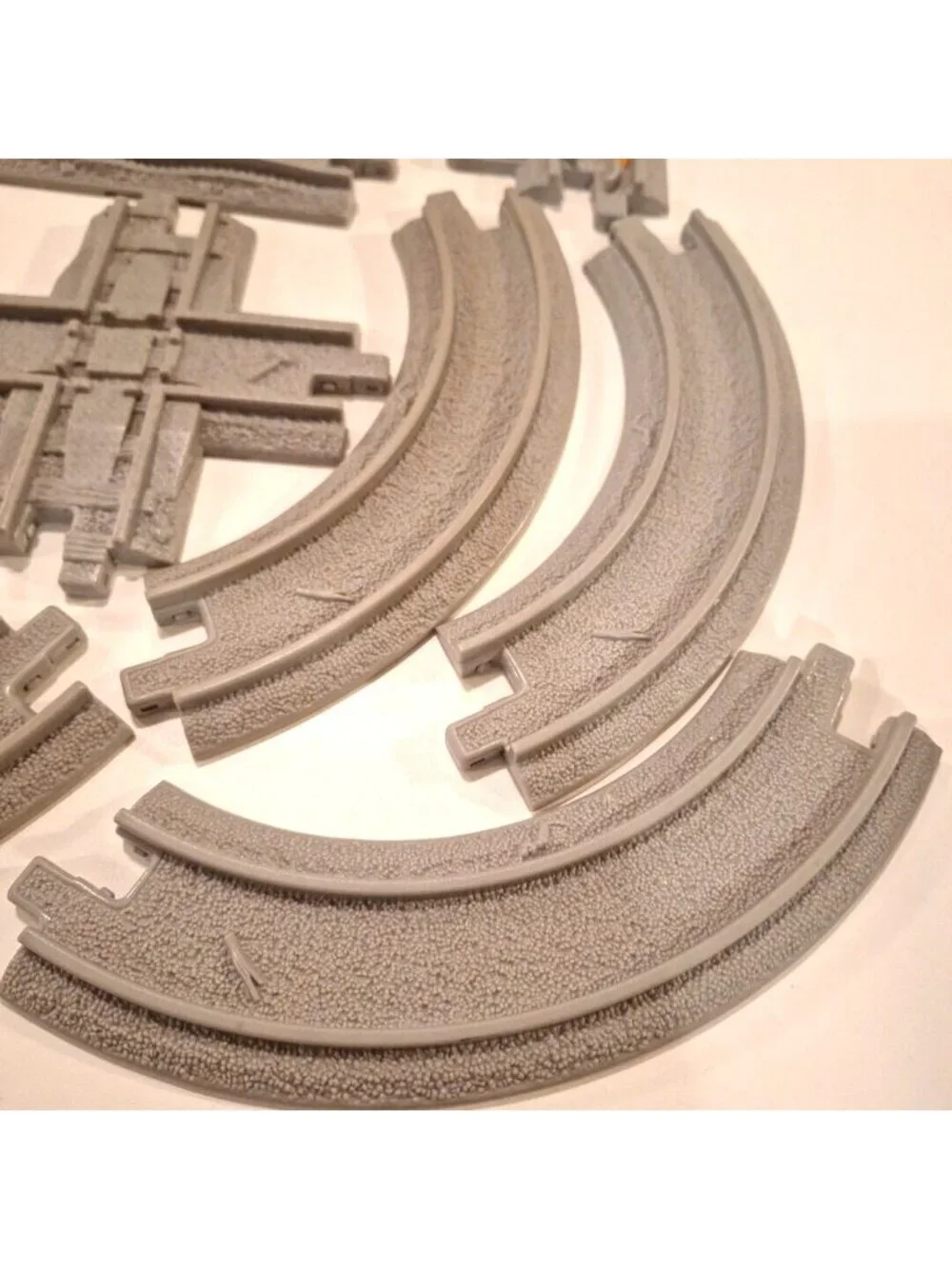 Geotrax Gray Railroad Train Tracks Lot 12 Pc  Straight Curves Fisher Price
